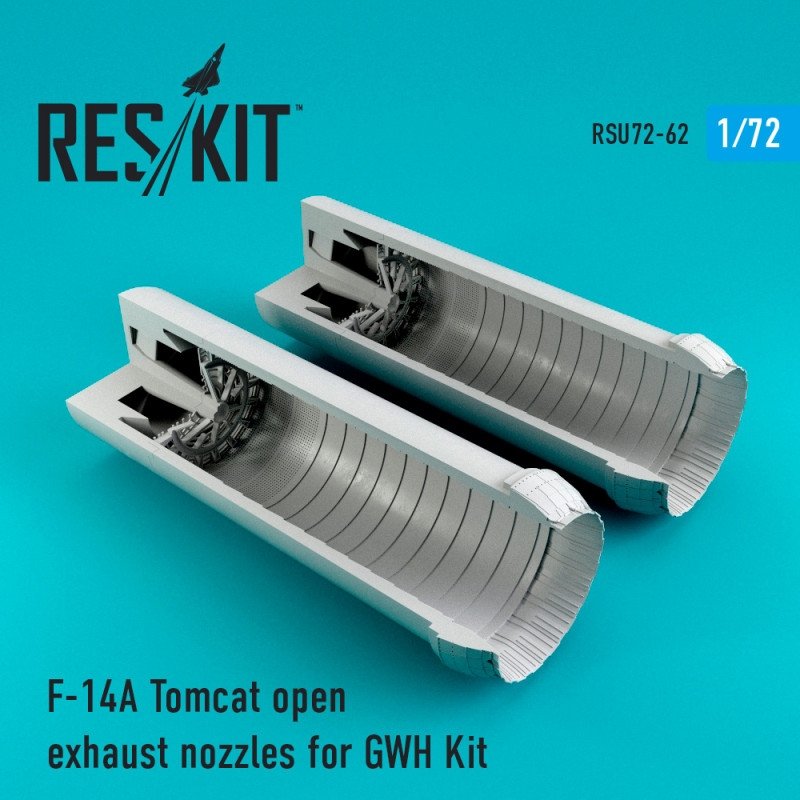 RESKIT RSU72-0062 Buses d'échappement ouvertes pour F-104 et F-14A Tomcat, pour maquette Great Wall Hobby au 1/72