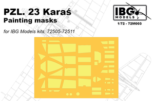 IBG 72M003 PZL 23 Karaś - MASQUES DE PEINTURE 1/72