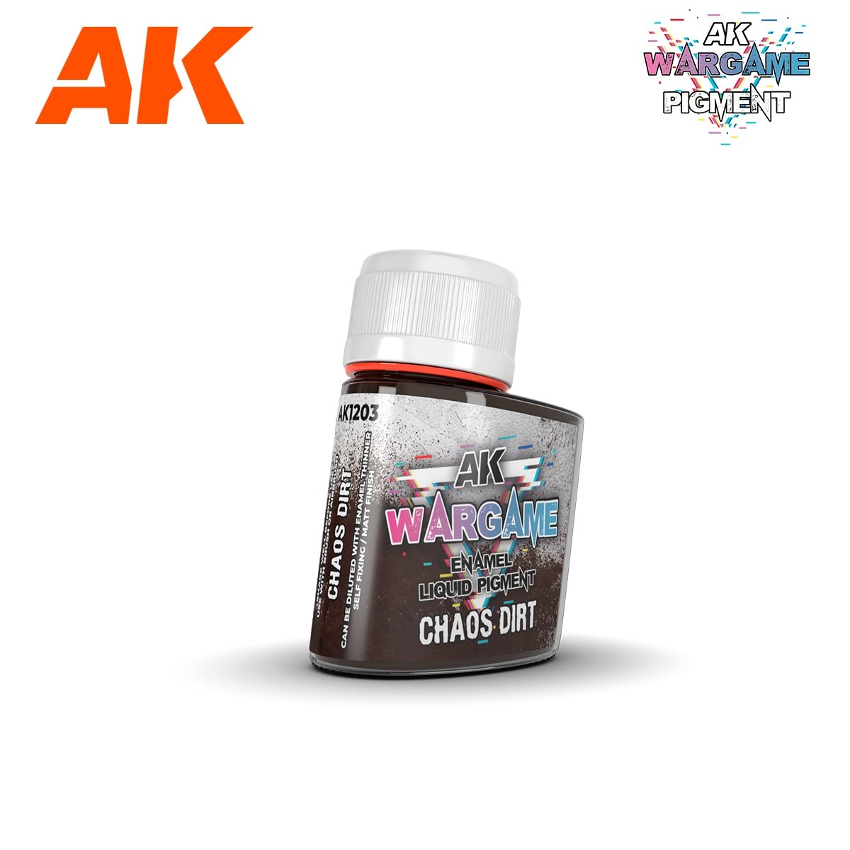 AK Interactive AK1203 CHAOS DIRT – Pigment liquide émail 35 ml