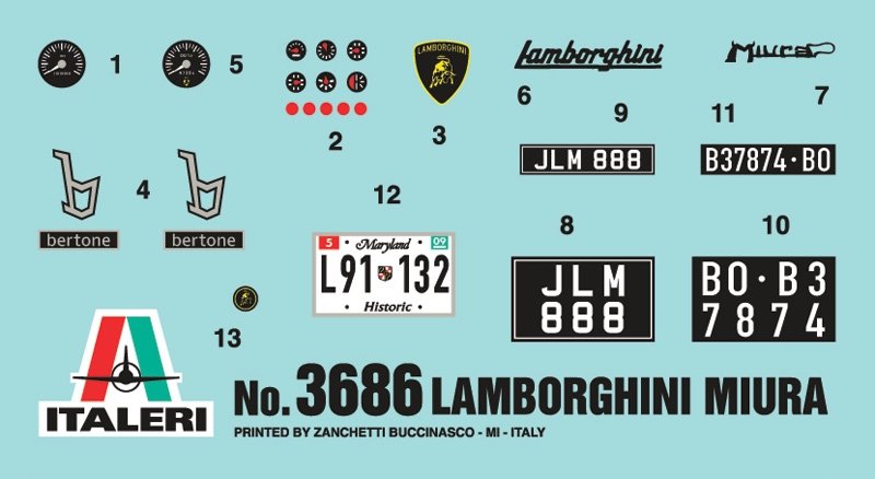 Italeri 3686 LAMBORGHINI MIURA (1/24)  – image 2