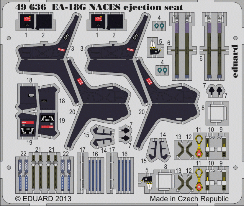 Eduard 49636 Siège éjectable EA-18G NACES 1/48 ITALERI