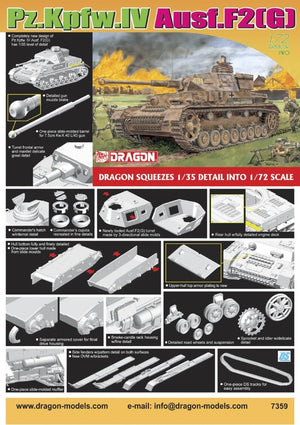 Dragon 7359 PzKpfw IV Ausf F2(G) allemand (1/72) – Bild 2