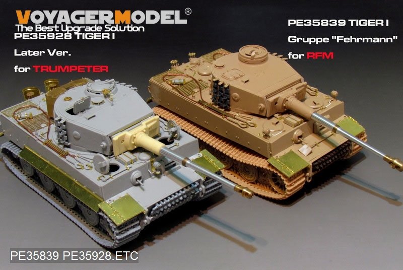 Maquette Voyager PE35928 Char Tiger I allemand de la Seconde Guerre mondiale, production tardive, pour TRUMPETER 09540, échelle 1/35 – immagine 20