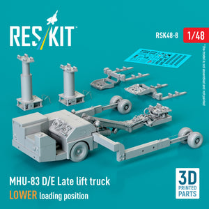 RESKIT RSK48-0008 MHU-83 D/E Chariot élévateur tardif, position de chargement inférieure (kit de modèle imprimé en 3D) 1/48 – immagine 2