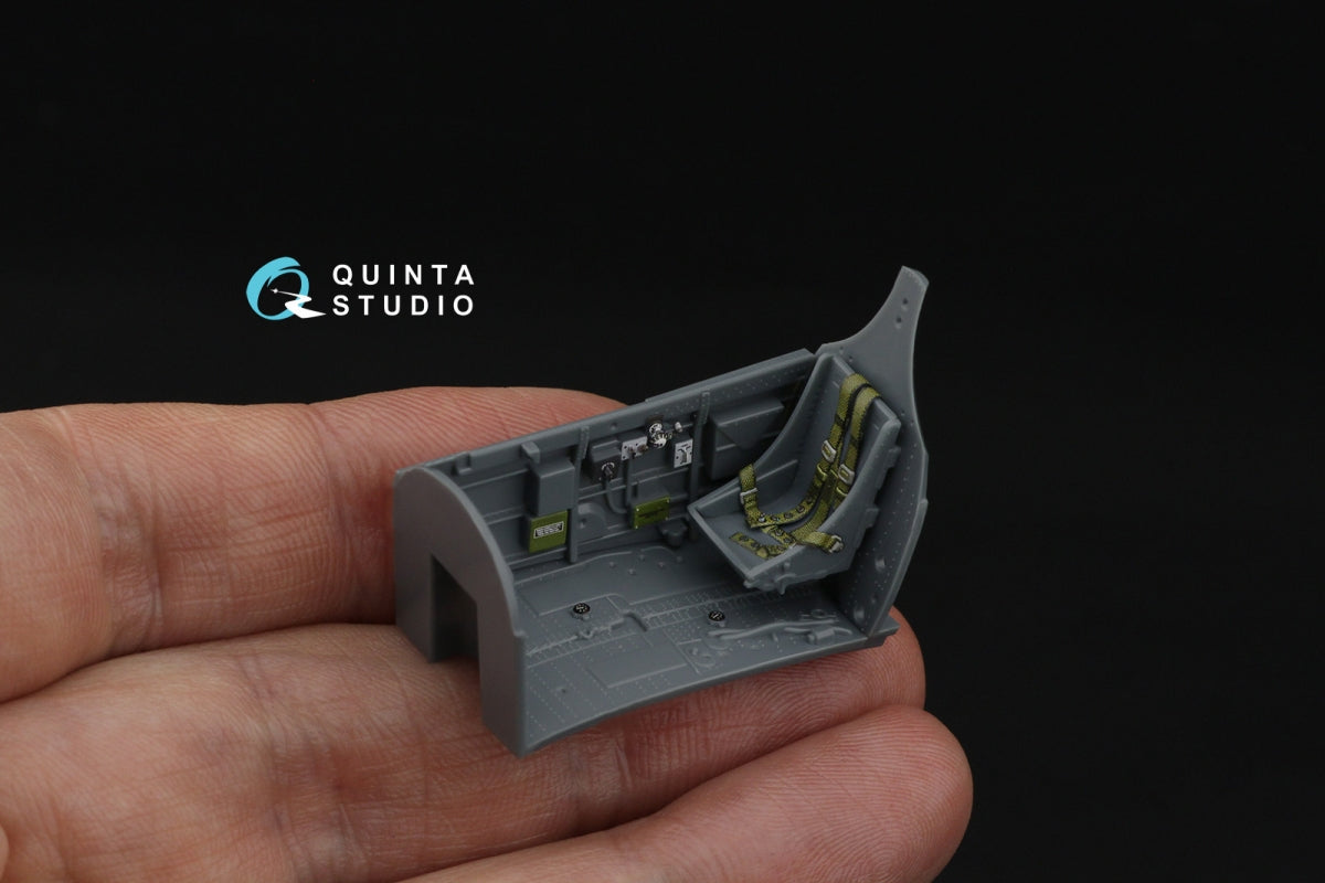 Intérieur imprimé en 3D et coloré sur papier décalcomanie Quinta Studio QD48587 P-40E Warhawk (Eduard) 1/48 – image 9