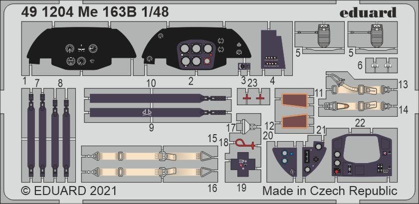 Eduard 491204 Me 163B GASPATCH MODÈLES 1/48 