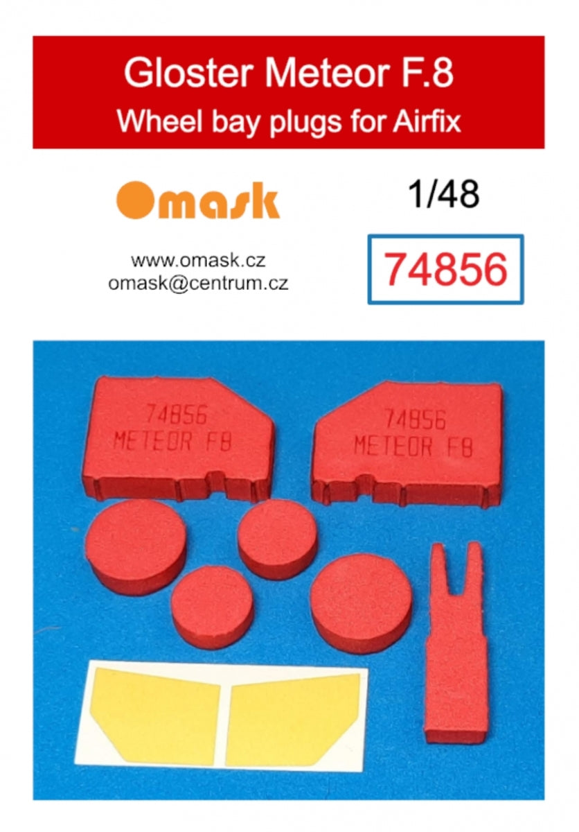 Omask 74856 Bouchons de puits de train d'atterrissage pour Gloster Meteor F.8 (pour Airfix) 1/48 