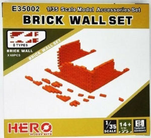 Ensemble de mur en briques Hero Hobby E35002 (60 pièces) 1/35