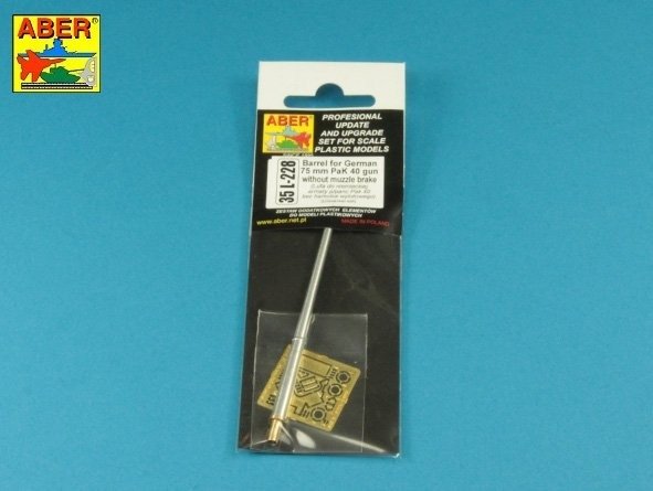 Canon Aber 35L-328 pour canon allemand PaK 40 de 75 mm sans frein de bouche, échelle 1/35 – imagen 5