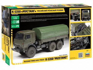 Camion russe à trois essieux Zvezda 3697 K-5350 « MUSTANG » 1/35 – immagine 2