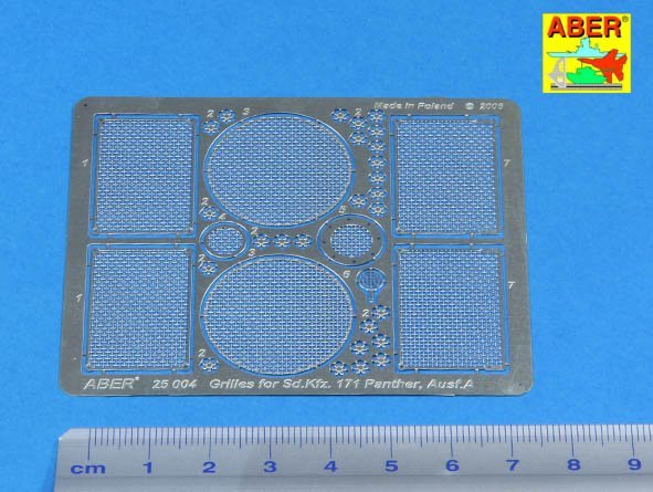 Aber 25004 PzKpfw V Ausf.A/D grilles (1/25)  – Bild 2