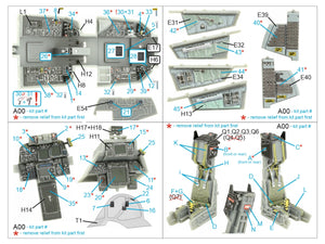 Intérieur imprimé en 3D et coloré sur papier décalcomanie Quinta Studio QD48405 F-14D (Hobby Boss) 1/48  – image 2