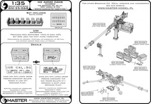 Boîtes de munitions Master GM-35-068 M2 pour fusil Browning M2 .50 - Utilisées pendant la Seconde Guerre mondiale (6 pièces) - FERMÉES 1/35 – immagine 6