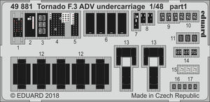 Train d&amp;#39;atterrissage Eduard 49881 Tornado F.3 ADV REVELL 1/48