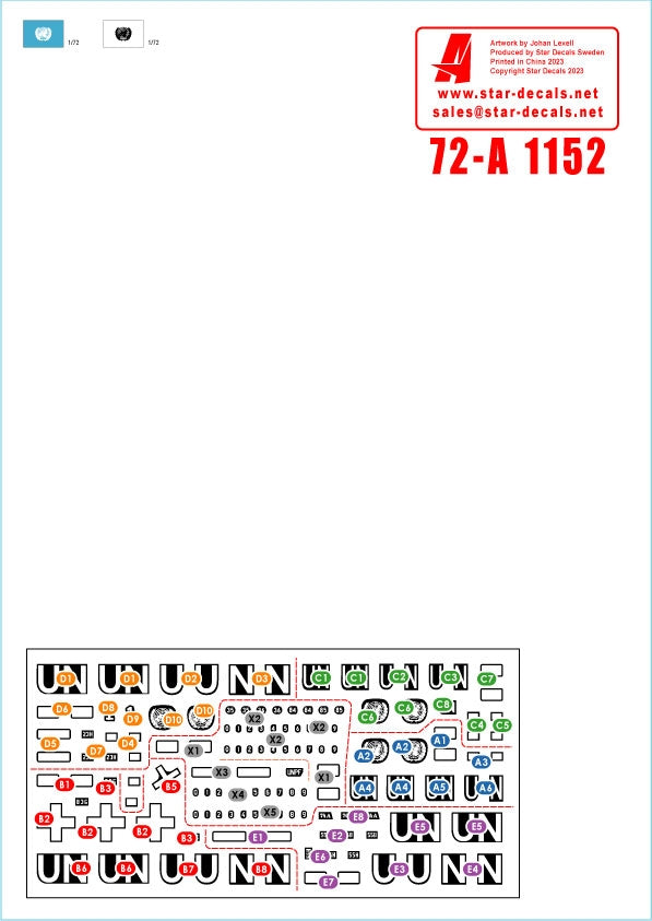 Star Decals 72-A1152 M113 canadien en Bosnie. Casques bleus des Balkans n° 14. M113A2, M113A2 ACAV, M577A1 et M113A2 TUA 1/72 – image 3