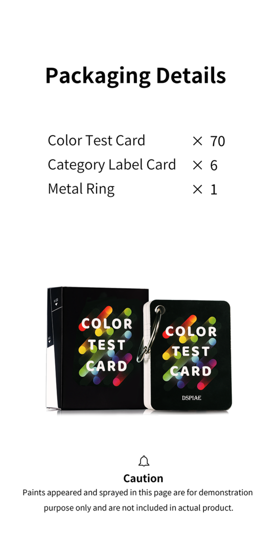 Outil porte-clés modèle de carte de test de couleur DSPIAE CC-01 – immagine 3