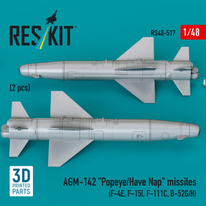 Missiles RESKIT RS48-0517 AGM-142 « Popeye/Have Nap » (2 pièces) (Impression 3D) 1/48 – immagine 3