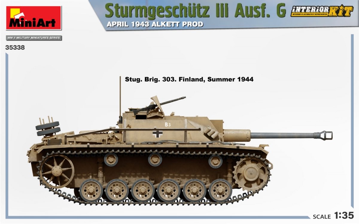 Mini Art 35338 Sturmgeschutz III Ausf. G AVRIL 1943 ALKETT PROD. KIT INTÉRIEUR 1/35 – image 3