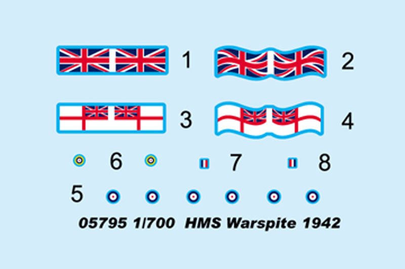 Trumpeter 05795 HMS Warspite 1942 1/700 – image 4