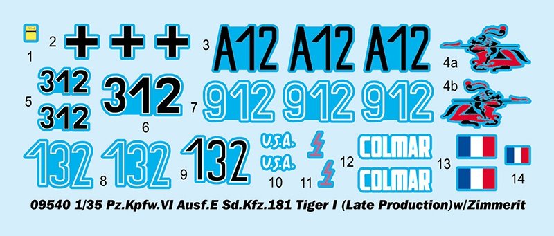 Trumpeter 09540 Pz.Kpfw.VI Ausf.E Sd.Kfz.181 Tiger I (production tardive) avec Zimmerit (1/35) – image 18
