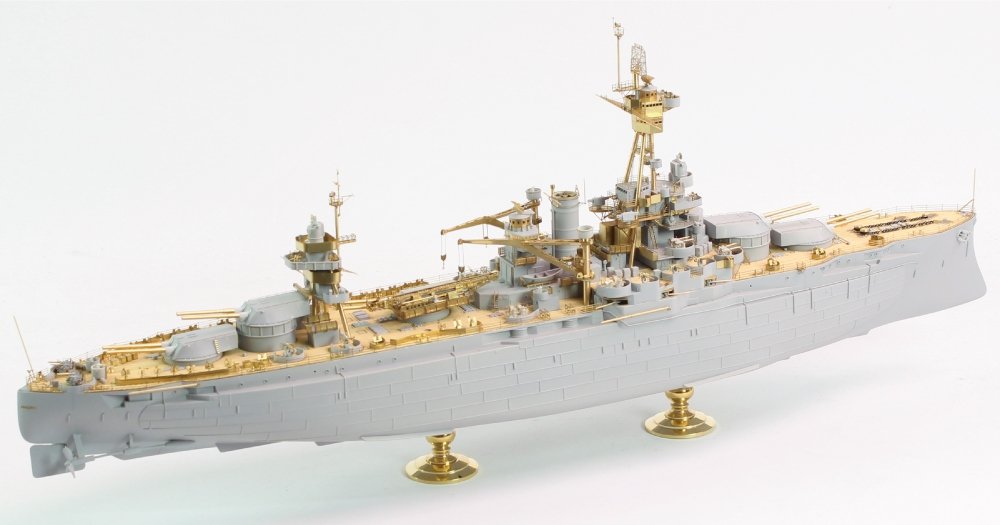 Pontos 35023FN USS BB-34 New York 1944 Kit de détails (avec pont couleur teck, canons, résine, photodécoupe)  – Bild 3