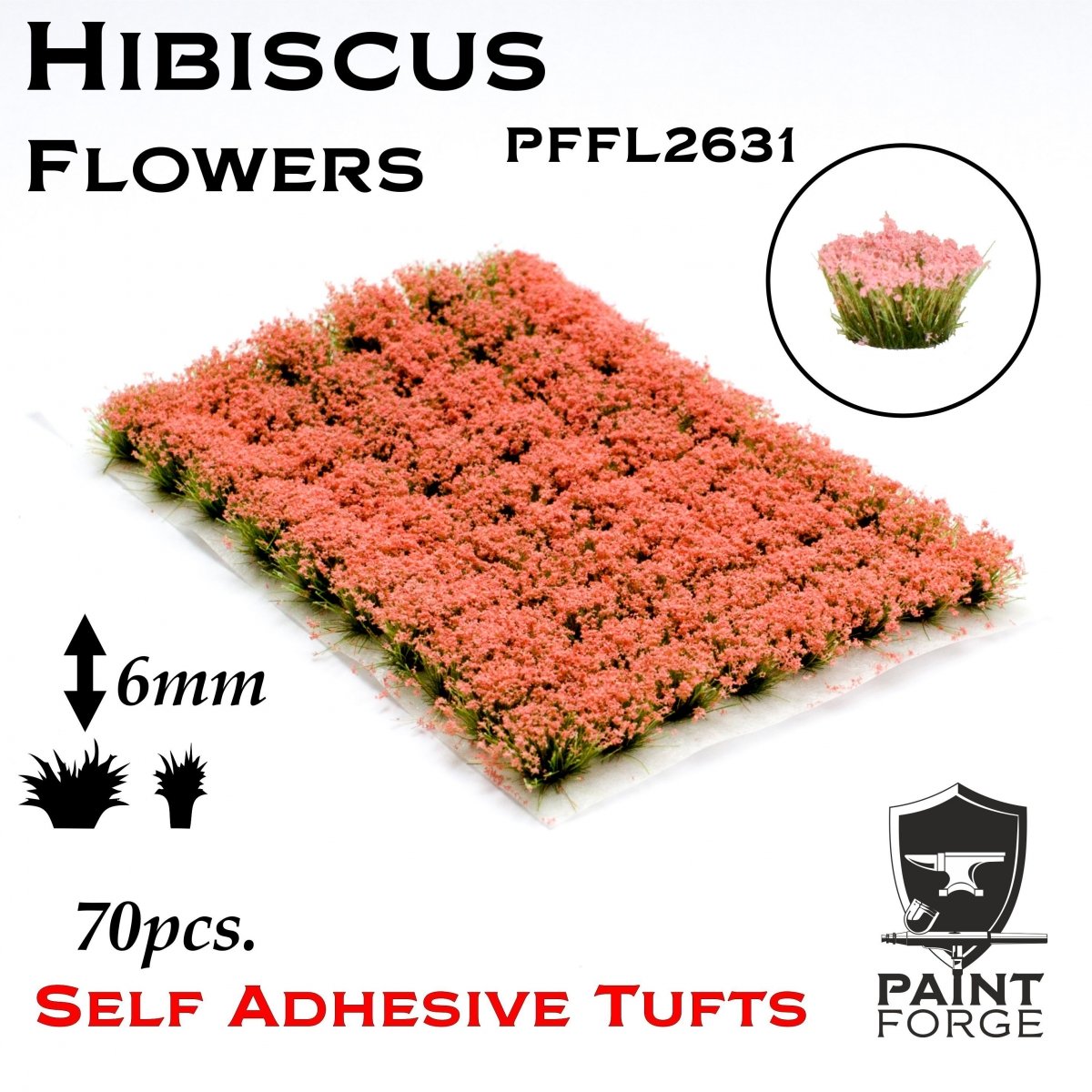 Peinture Forge PFFL2631 Fleurs d&amp;#39;hibiscus roses 6 mm