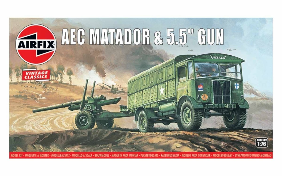 Airfix A01314V Vintage Classics AEC Matador and 5.5 inch Gun 1/76