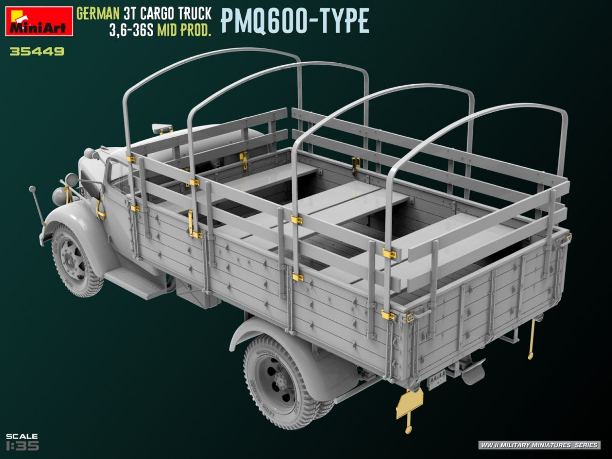 Miniart 35449 Camion cargo allemand 3T 3.6-36S MID PROD. PMQ600-TYPE 1/35 – image 6