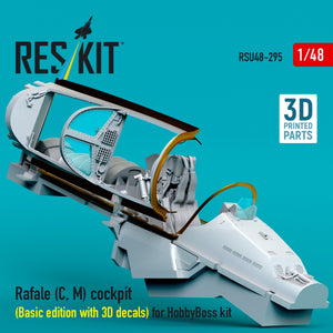 RESKIT RSU48-0295 Cockpit Rafale (C, M) (Édition de base avec décalcomanies 3D) pour maquette HobbyBoss (impression 3D) 1/48  – image 3