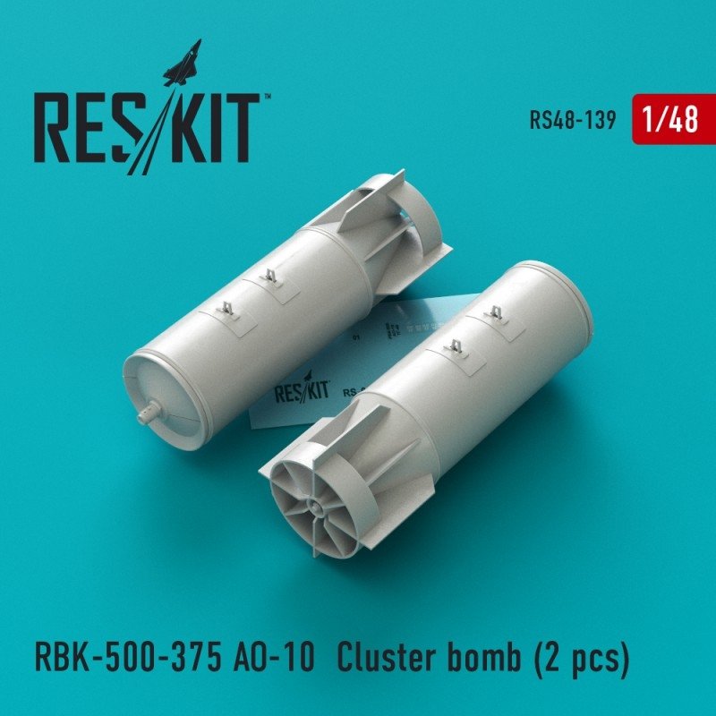 RESKIT RS48-0139 RBK-500-375 AO-10 Bombe à fragmentation (2 pièces) 1/48