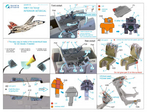 Intérieur imprimé en 3D et coloré sur papier décalcomanie Quinta Studio QD48178 F-14A (pour maquette Hasegawa) 1/48 – immagine 2