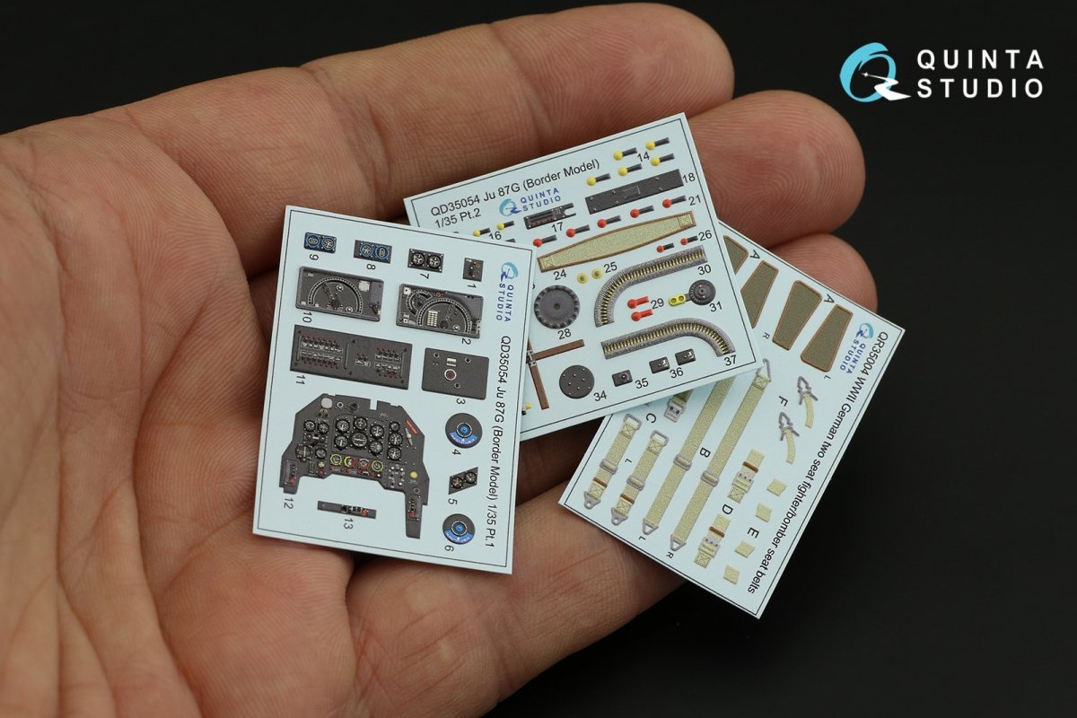 Intérieur imprimé en 3D et coloré sur papier décalcomanie Quinta Studio QD35054 Ju 87G (Border Model) 1/35 – image 11