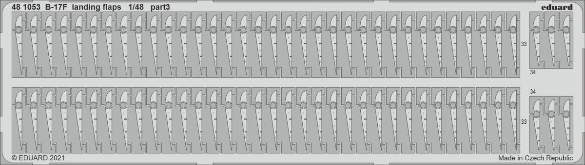Volets d&amp;#39;atterrissage Eduard 481053 B-17F HKM 1/48 – immagine 3