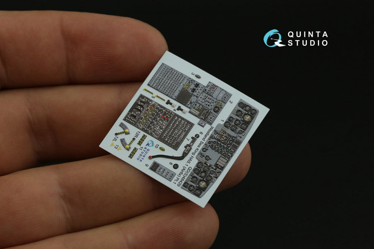 Intérieur imprimé en 3D et coloré sur papier décalcomanie Quinta Studio QDS-48429 Westland Sea King HAS.1 (Airfix) (Petite version) 1/48  – image 7