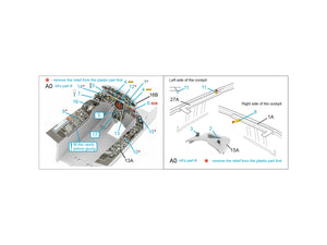 Intérieur coloré imprimé en 3D sur papier décalcomanie (Italeri) pour F-104J (Quinta Studio QDS-32188) (petite version) 1/32 – immagine 2