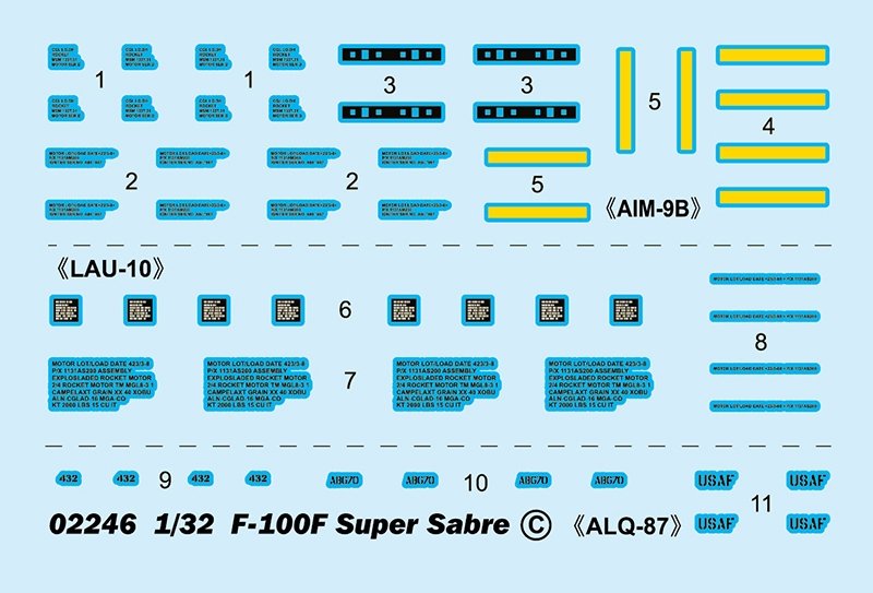 Trumpeter 02246 F-100F Super Sabre 1/32 – imagen 19