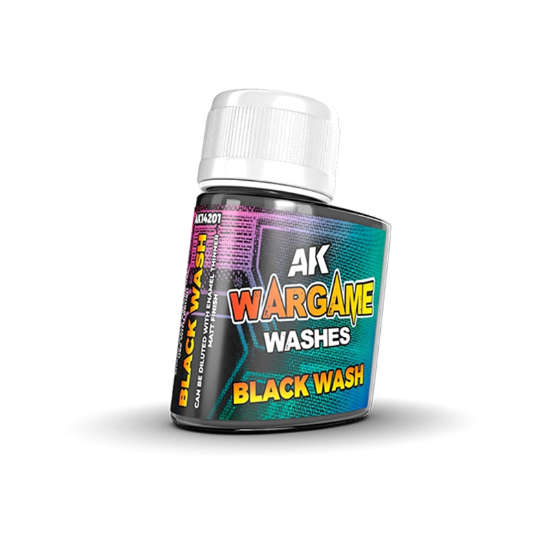 AK Interactive AK14201 BLACK WASH – SÉRIE WARGAME 35 ml 