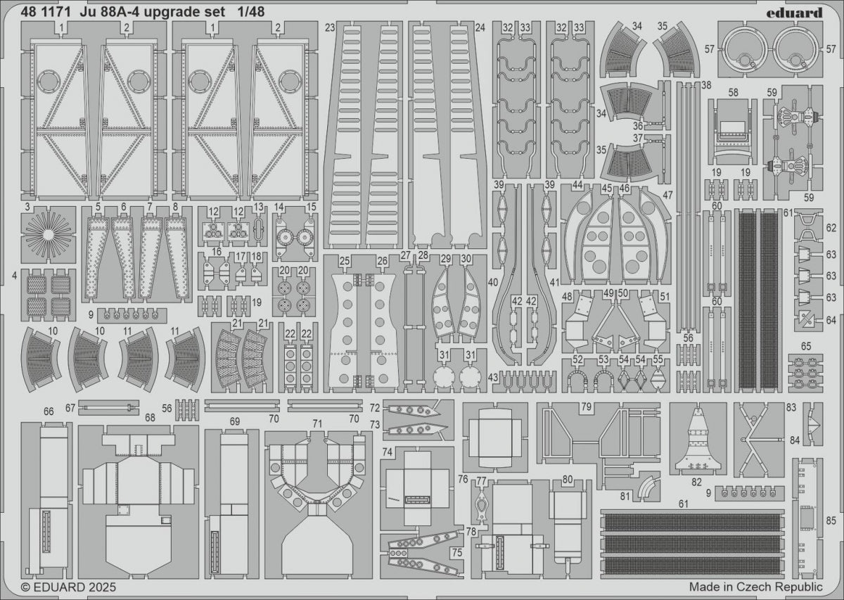 Eduard 481171 Ju 88A-4 upgrade set EDUARD, ICM 1/48