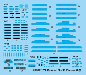 Trumpeter 01667 Su-33 Flanker russe D – image 6