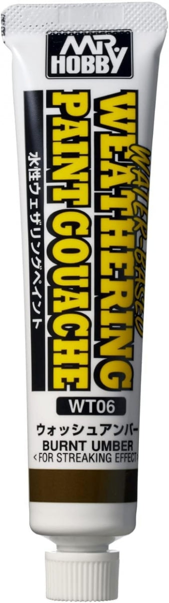 Peinture à l&amp;#39;eau Gunze Sangyo WT-06 effet vieilli, gouache terre d&amp;#39;ombre brûlée, 20 ml