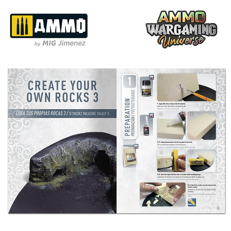 Ammo of Mig 6930 AMMO WARGAMING UNIVERSE Livre 11 – Créez vos propres rochers (anglais, espagnol, polonais)  – image 3