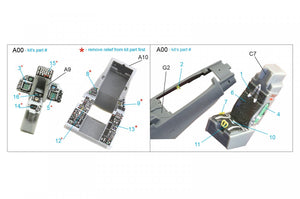 Intérieur imprimé en 3D et coloré sur papier décalcomanie Quinta Studio QD72057 F-16CJ (Tamiya) 1/72 – immagine 6