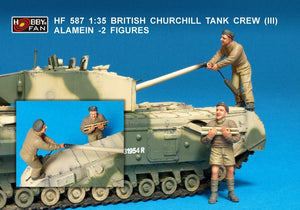 Hobby Fan HF587 ÉQUIPAGE DE CHAR BRITANNIQUE CHURCHILL (III) ALAMEIN - 2 FIGURINES