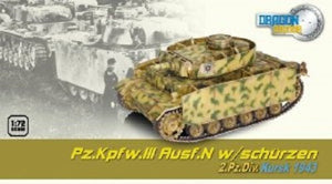 Dragon 60452 Pz.Kpfw.III Ausf.N avec schurzen 2.Pz.Div. Koursk 1943
