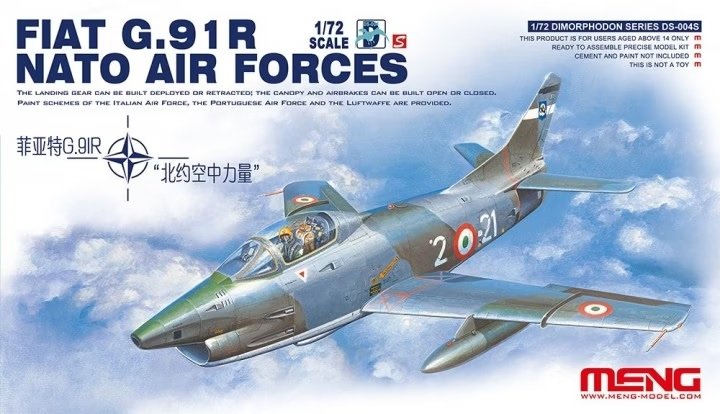 Maquette Meng DS-004S Fiat G.91 R Forces aériennes de l'OTAN 1/72