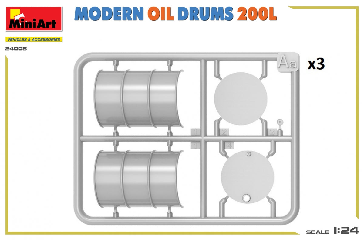 MiniArt 24008 FÛTS À HUILE MODERNES 200L 1/24  – imagen 4