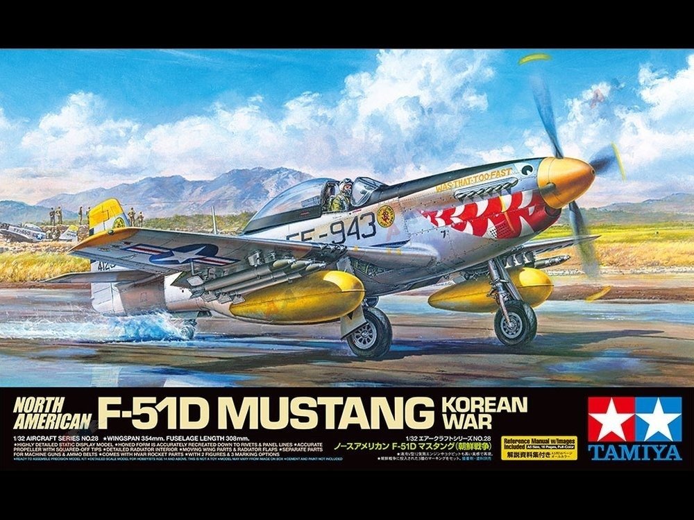 Tamiya 60328 F-51D Mustang Guerre de Corée 1/32