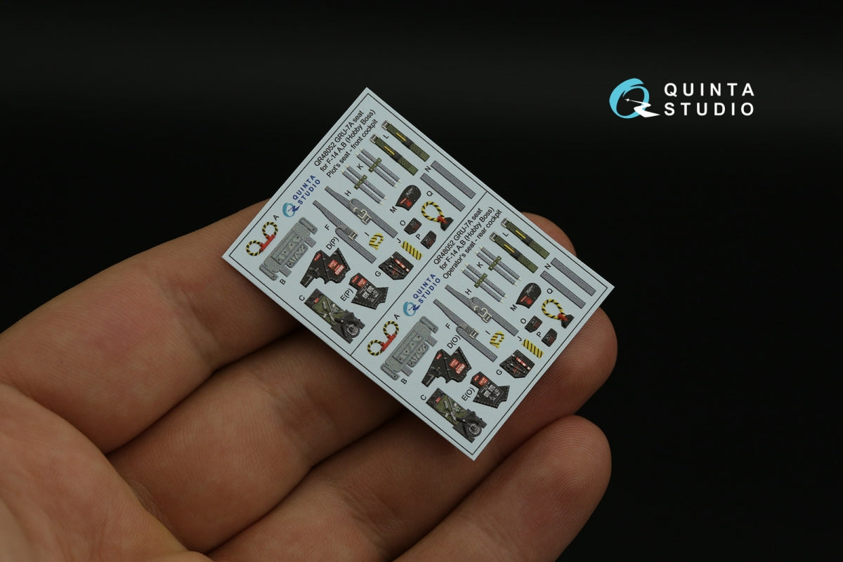 Intérieur imprimé en 3D et coloré sur papier décalcomanie Quinta Studio QD48395 F-14A (Hobby Boss) 1/48 – immagine 7