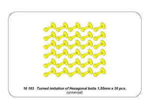 Aber 16103 Imitation tournée de boulons hexagonaux 1,55 mm x 30 pièces (1/16) – image 4