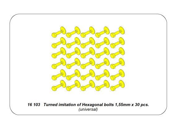 Aber 16103 Imitation tournée de boulons hexagonaux 1,55 mm x 30 pièces (1/16) – image 4